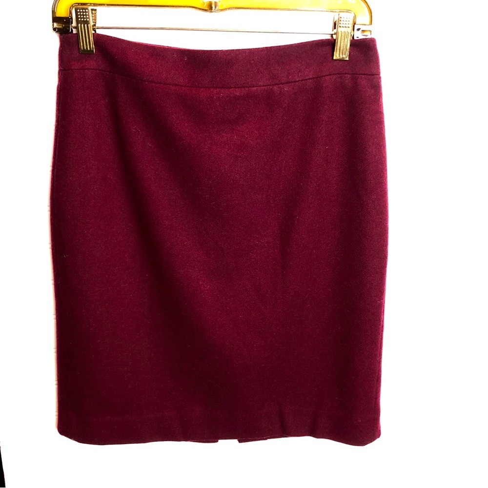 J. Crew Burgundy The Pencil Skirt Sz 2